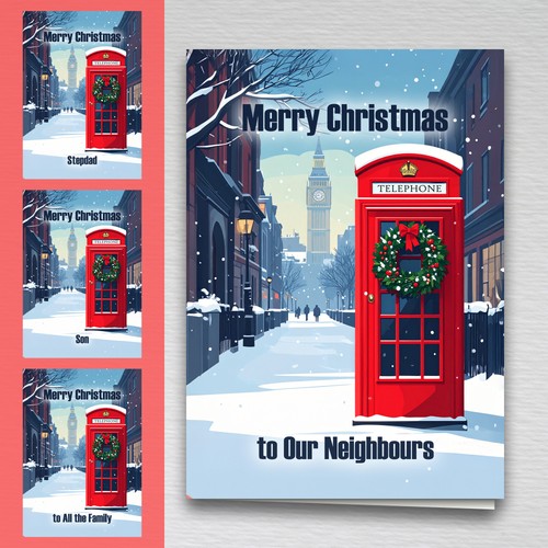 London city christmas card - london,