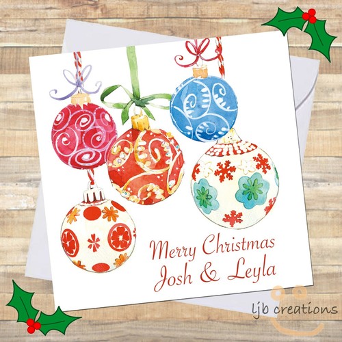 Personalised xmas baubles - personalised,