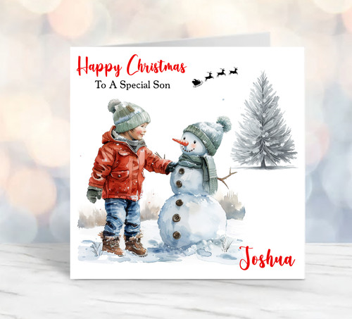 Personalised christmas card - christmas,