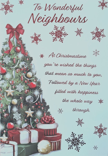 For the neighbours christmas - for,