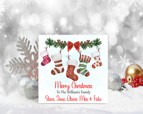 Christmas card personalised - christmas,