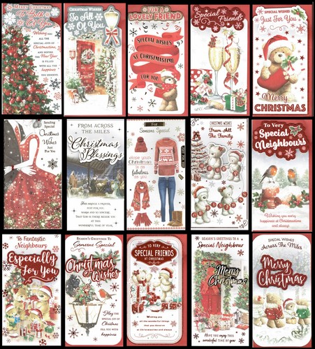 Christmas card open friend - card,