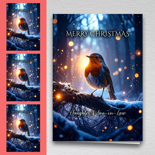 Peaceful robin christmas card - peaceful,