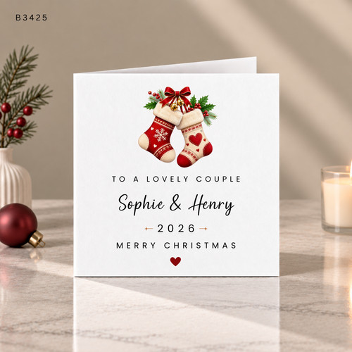 Lovely couple christmas card - couple,
