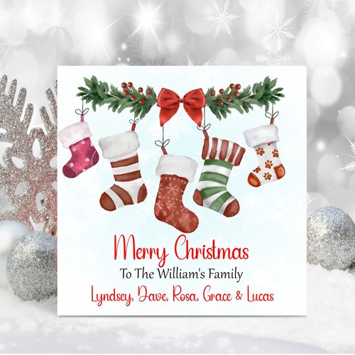 Personalised christmas card - christmas,