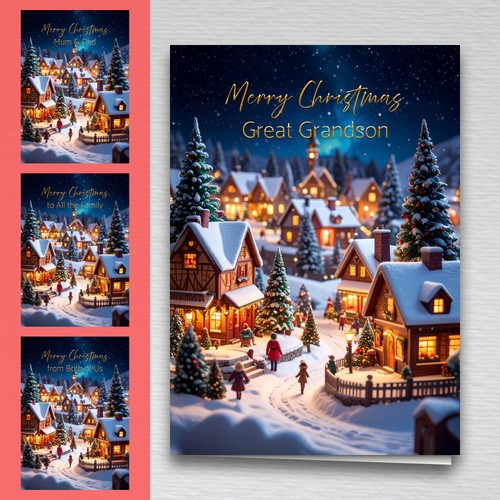 Snowy village themed christmas - themed,