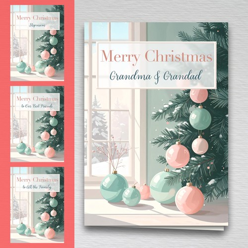 Contemporary christmas card - christmas,