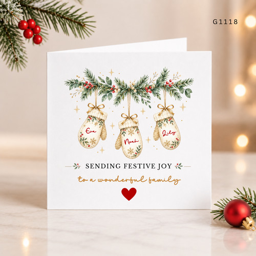 Personalised christmas card - christmas,