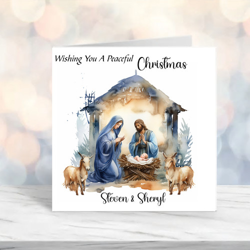 Christmas nativity card - christmas,