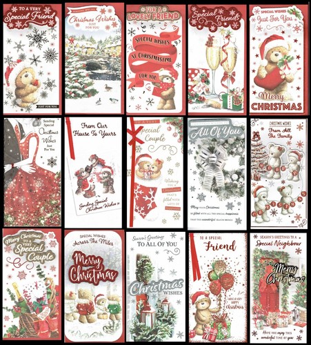 Christmas card open friend - card,