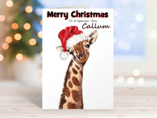 Christmas Giraffe Card