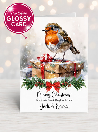 Personalised robin christmas - personalised,