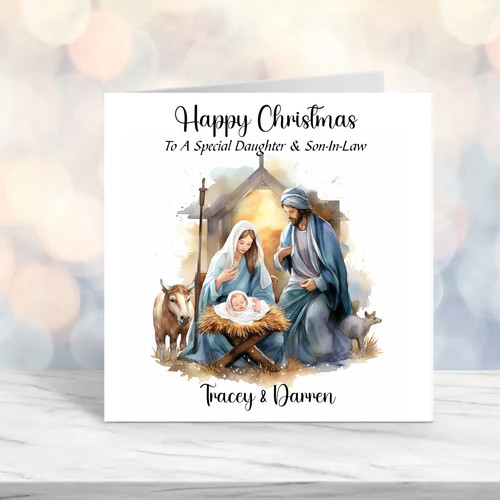 Christmas nativity card - christmas,