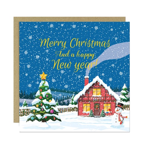 Merry christmas card - merry,