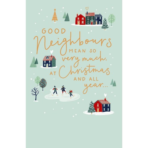 Good neighbours christmas card - christmas,