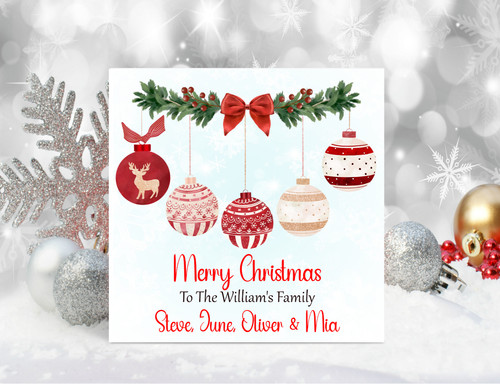 Christmas card personalised - christmas,